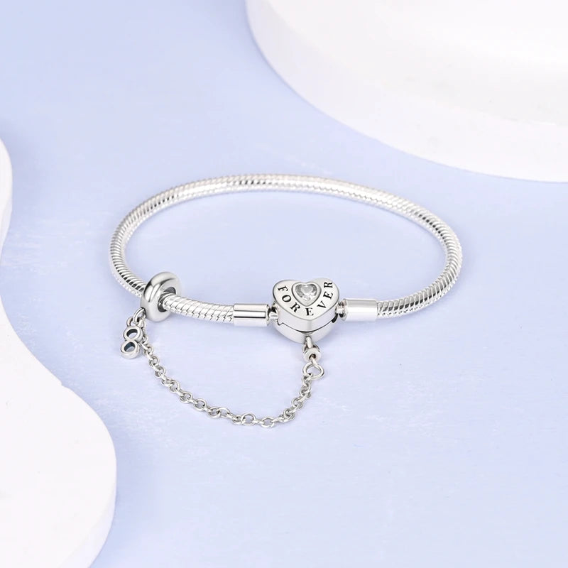 Ewige Liebe 925 Silber Charm-Armband