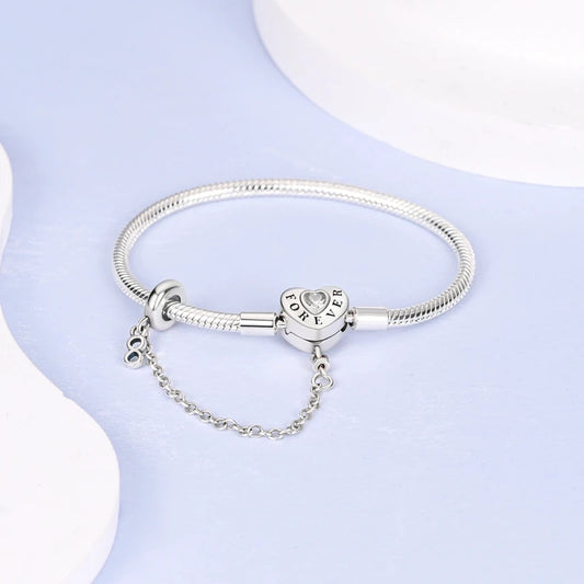 Ewige Liebe 925 Silber Charm-Armband
