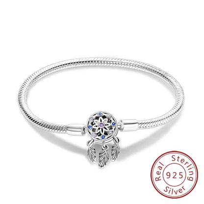 Traumfänger 925 Silber Charm-Armband