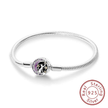 Mondkatze 925 Silber Charm-Armband