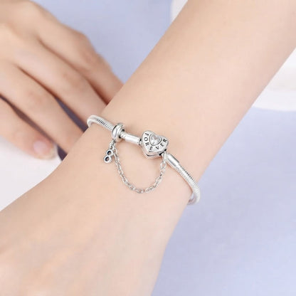 Ewige Liebe 925 Silber Charm-Armband