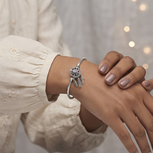 Traumfänger 925 Silber Charm-Armband