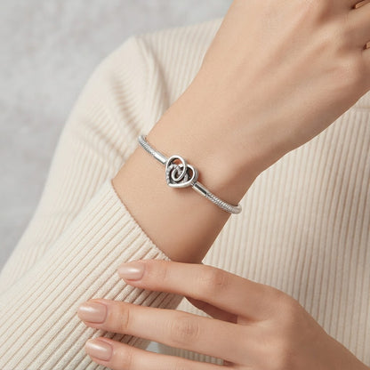 Verschlungene Liebe 925 Silber Charm-Armband